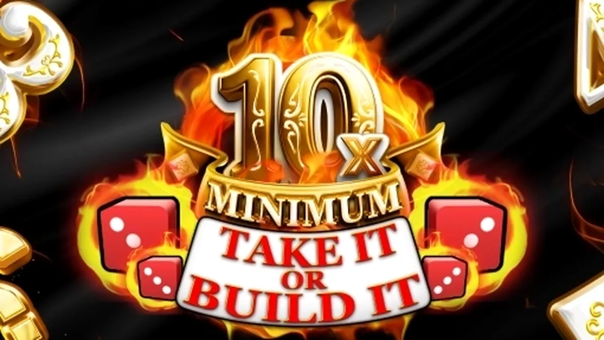 Tampilan visual slot 10x Minimum Take It or Build It